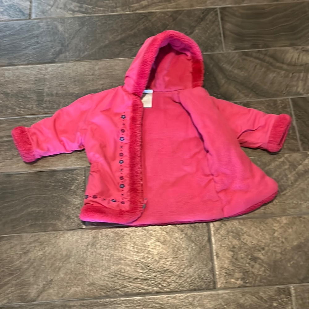 Little girls pink puffer jacket